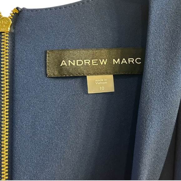 NWT Andrew Marc Elegant Blue Midi Dress - Picture 11 of 11
